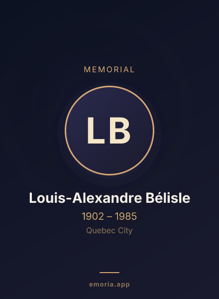 Memorial portrait of Louis-Alexandre Bélisle