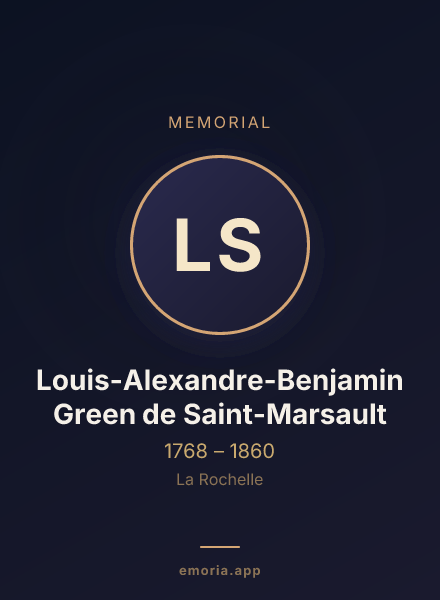 Memorial portrait of Louis-Alexandre-Benjamin Green de Saint-Marsault