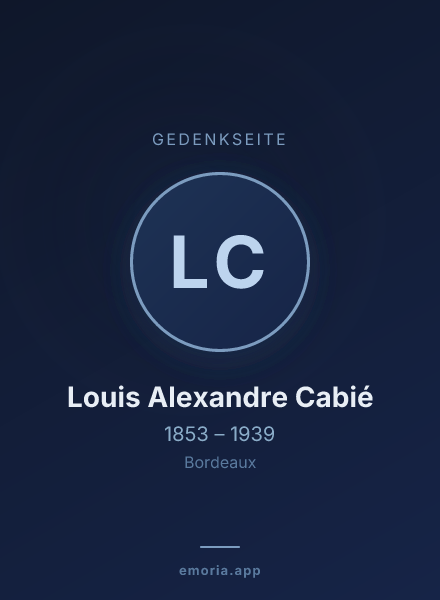 Gedenkportrait von Louis Alexandre Cabié