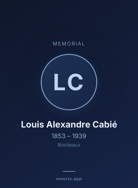 Memorial portrait of Louis Alexandre Cabié