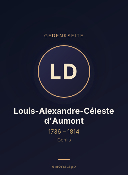 Gedenkportrait von Louis-Alexandre-Céleste d'Aumont