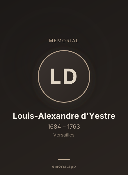 Memorial portrait of Louis-Alexandre d'Yestre