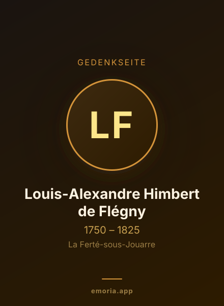 Gedenkportrait von Louis-Alexandre Himbert de Flégny