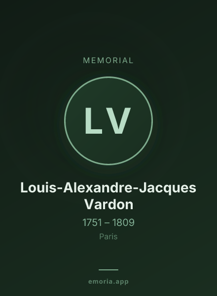 Memorial portrait of Louis-Alexandre-Jacques Vardon