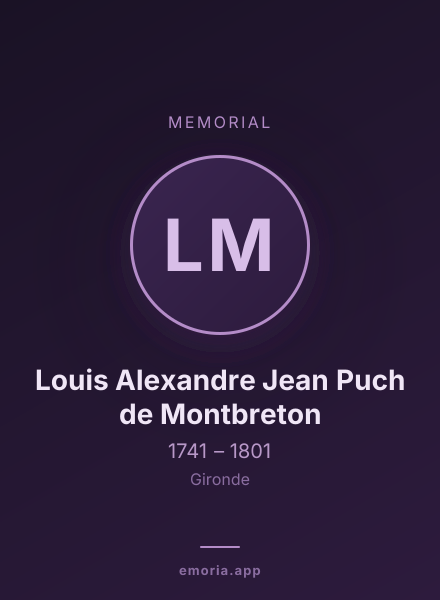 Memorial portrait of Louis Alexandre Jean Puch de Montbreton