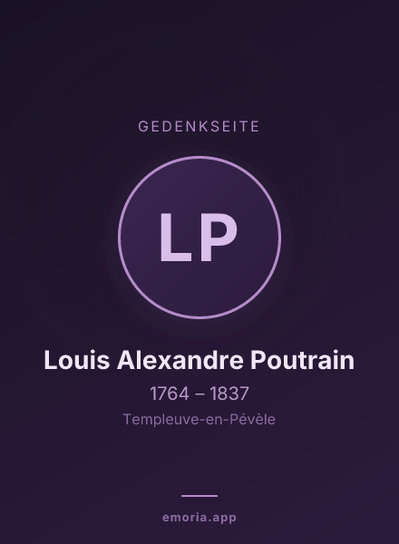 Gedenkportrait von Louis Alexandre Poutrain