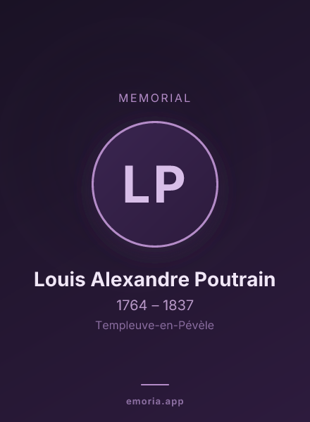 Memorial portrait of Louis Alexandre Poutrain