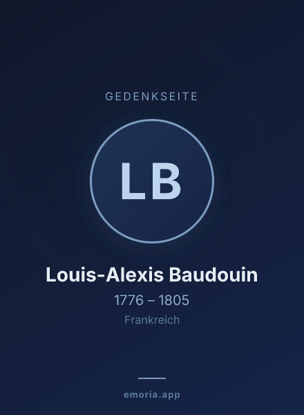 Gedenkportrait von Louis-Alexis Baudouin
