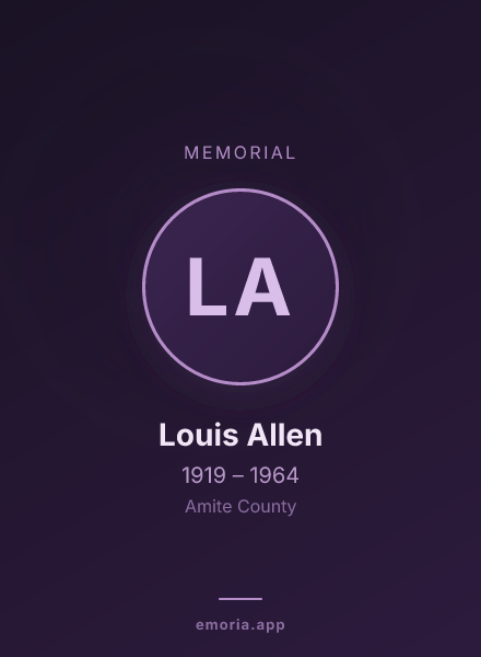 Memorial portrait of Louis Allen