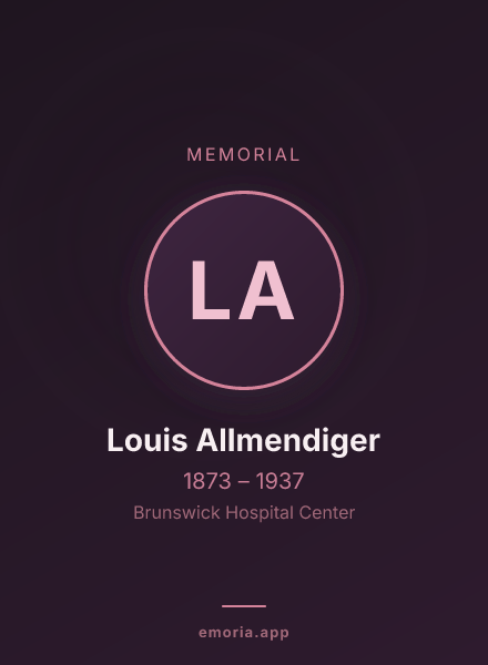 Memorial portrait of Louis Allmendiger