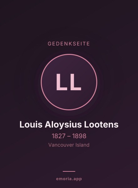 Gedenkportrait von Louis Aloysius Lootens