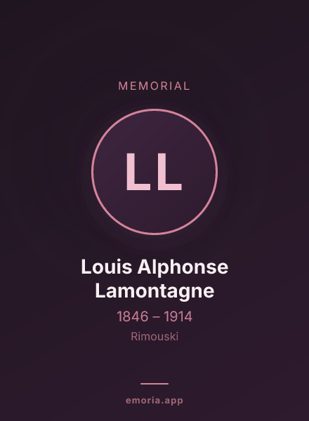 Memorial portrait of Louis Alphonse Lamontagne