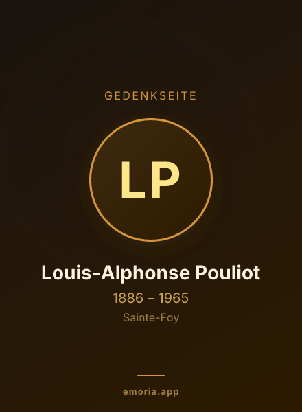 Gedenkportrait von Louis-Alphonse Pouliot