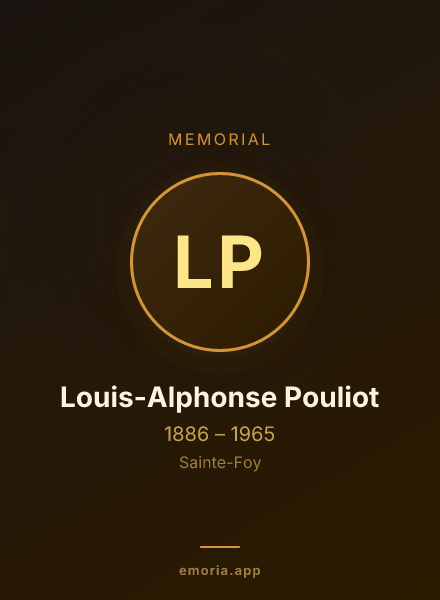 Memorial portrait of Louis-Alphonse Pouliot