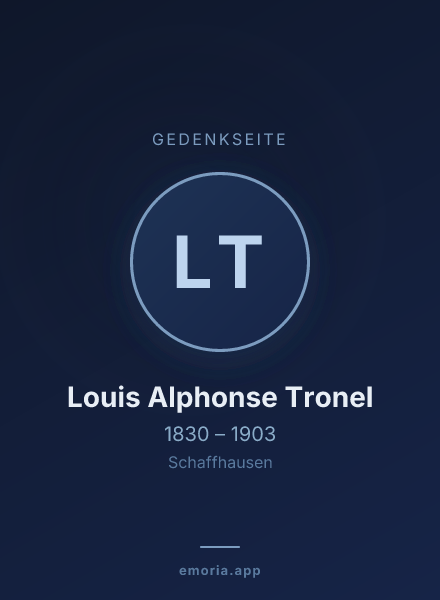 Gedenkportrait von Louis Alphonse Tronel
