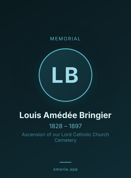 Memorial portrait of Louis Amédée Bringier