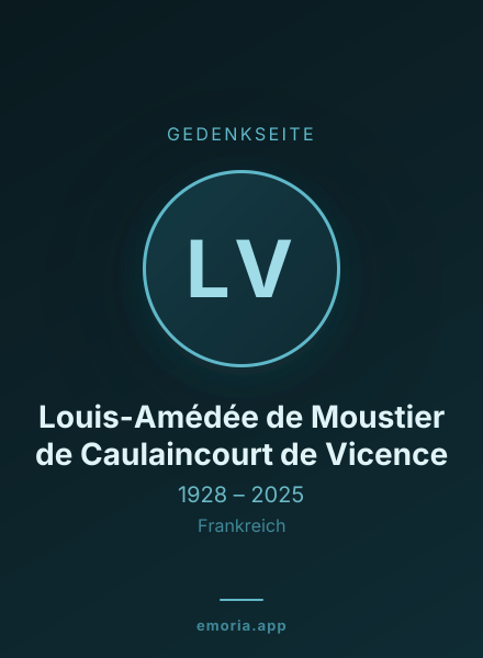 Gedenkportrait von Louis-Amédée de Moustier de Caulaincourt de Vicence