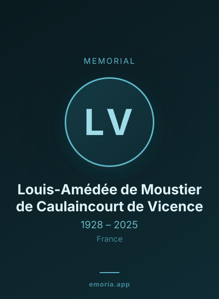 Memorial portrait of Louis-Amédée de Moustier de Caulaincourt de Vicence