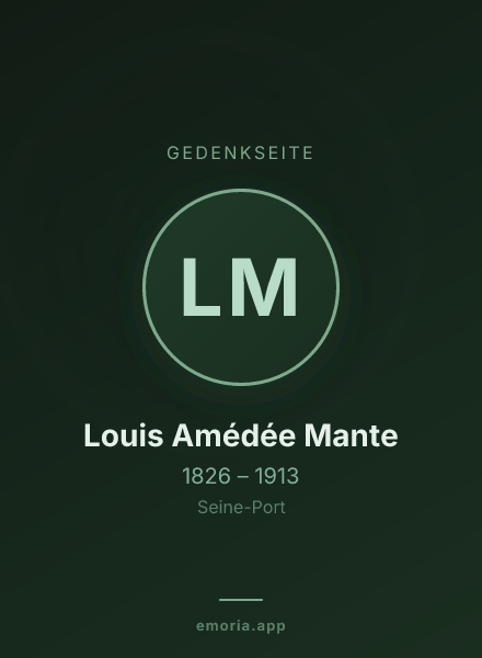 Gedenkportrait von Louis Amédée Mante