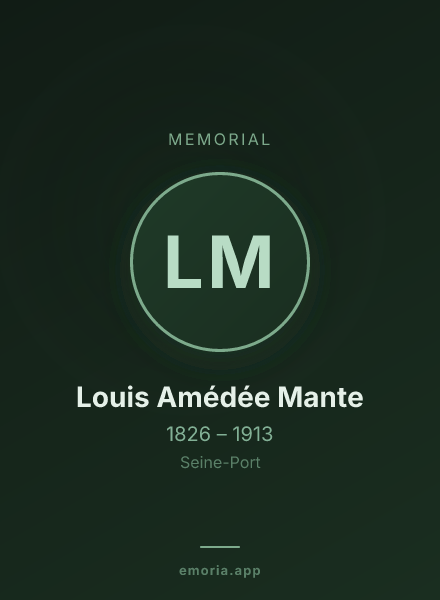 Memorial portrait of Louis Amédée Mante