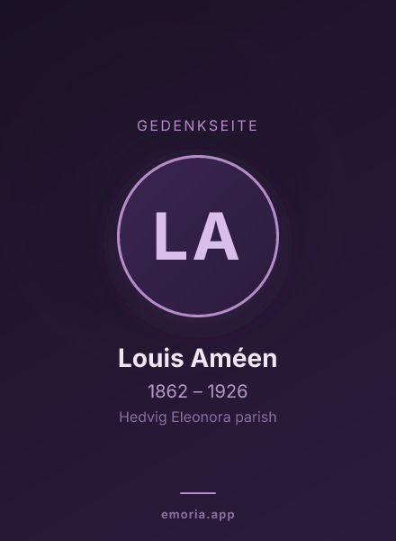 Gedenkportrait von Louis Améen