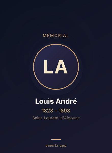 Memorial portrait of Louis André