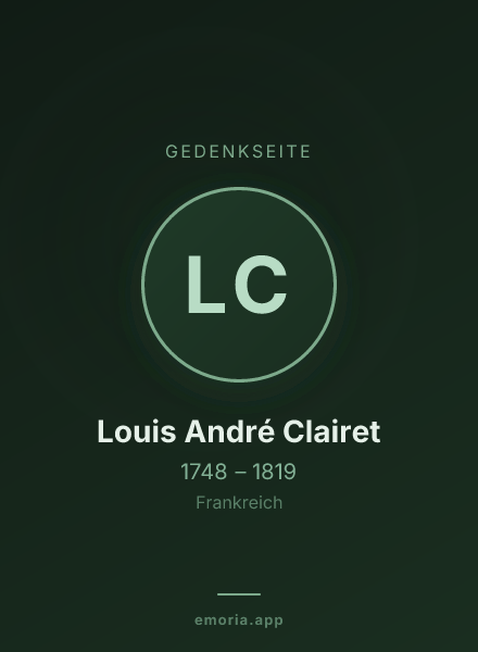 Gedenkportrait von Louis André Clairet