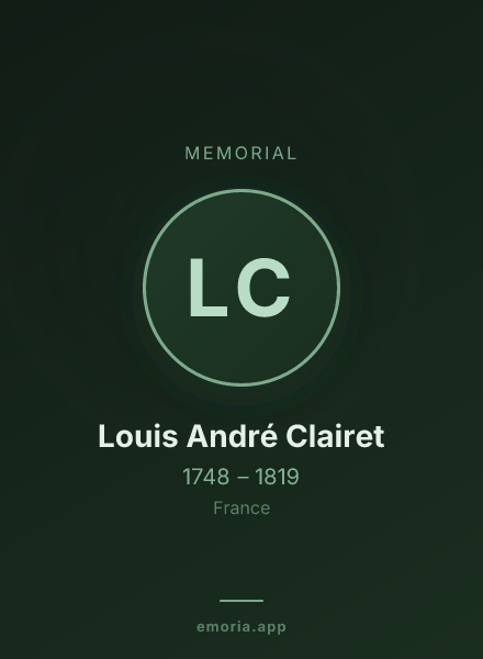 Memorial portrait of Louis André Clairet