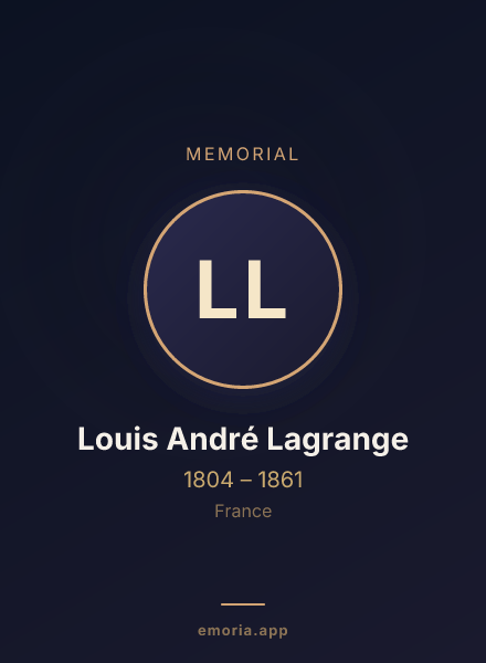 Memorial portrait of Louis André Lagrange