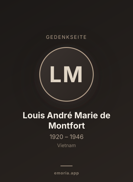 Gedenkportrait von Louis André Marie de Montfort