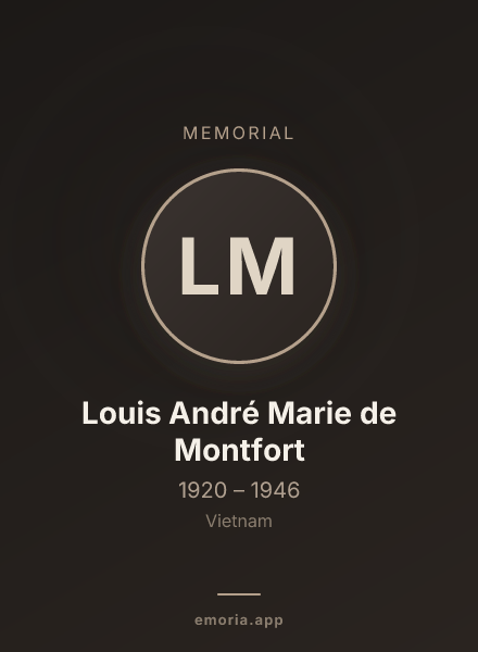 Memorial portrait of Louis André Marie de Montfort