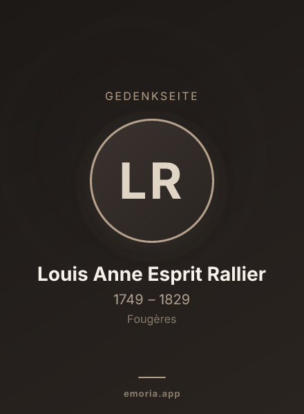 Gedenkportrait von Louis Anne Esprit Rallier