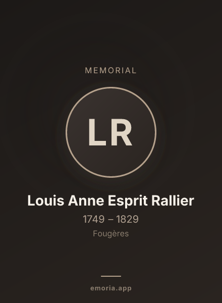 Memorial portrait of Louis Anne Esprit Rallier