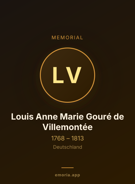 Memorial portrait of Louis Anne Marie Gouré de Villemontée