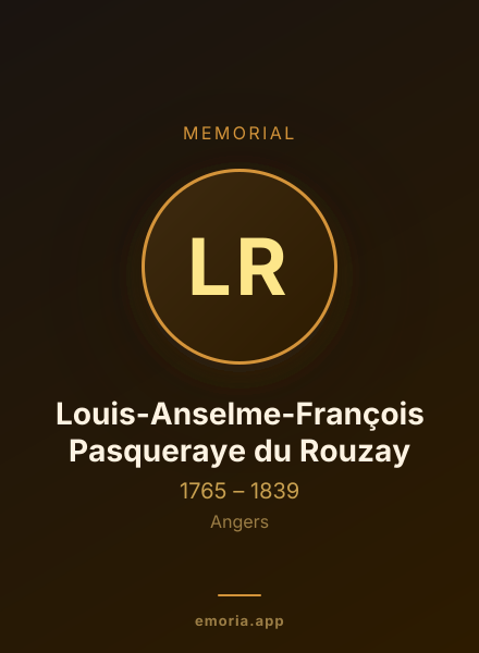 Memorial portrait of Louis-Anselme-François Pasqueraye du Rouzay