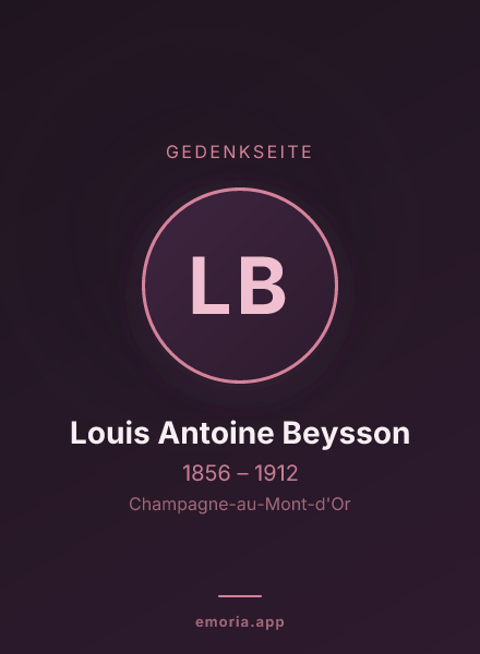Gedenkportrait von Louis Antoine Beysson