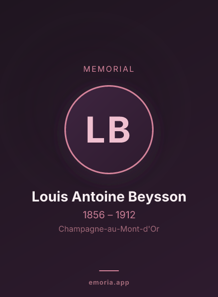 Memorial portrait of Louis Antoine Beysson