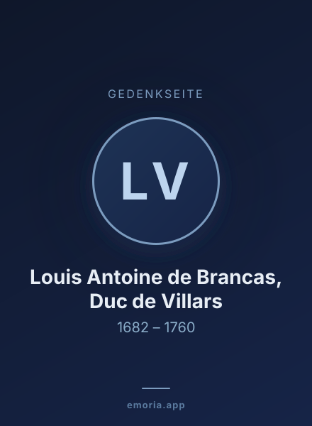 Gedenkportrait von Louis Antoine de Brancas, Duc de Villars