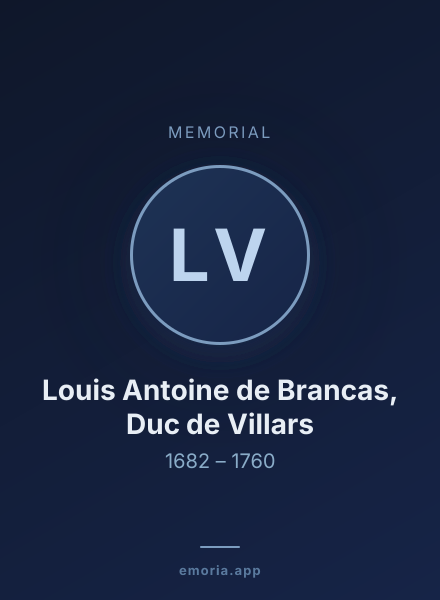Memorial portrait of Louis Antoine de Brancas, Duc de Villars
