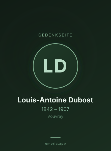 Gedenkportrait von Louis-Antoine Dubost