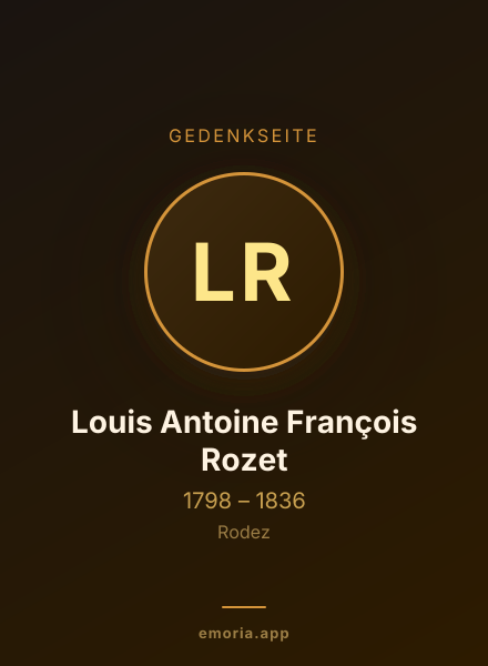 Gedenkportrait von Louis Antoine François Rozet