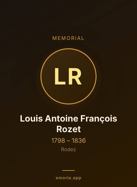 Memorial portrait of Louis Antoine François Rozet