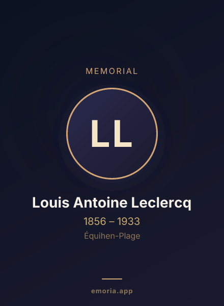 Memorial portrait of Louis Antoine Leclercq