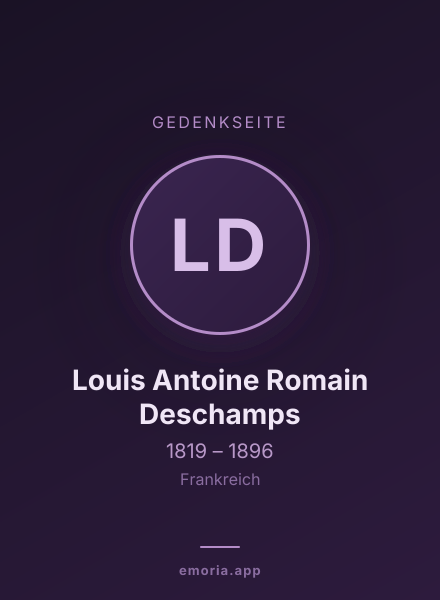 Gedenkportrait von Louis Antoine Romain Deschamps