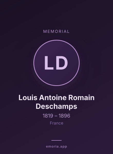 Memorial portrait of Louis Antoine Romain Deschamps