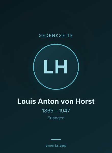 Gedenkportrait von Louis Anton von Horst