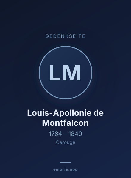 Gedenkportrait von Louis-Apollonie de Montfalcon