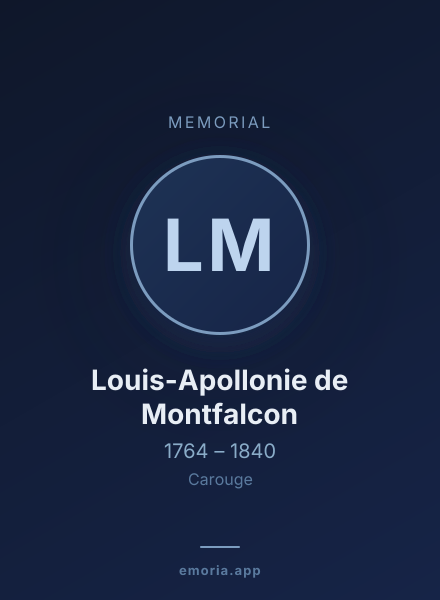 Memorial portrait of Louis-Apollonie de Montfalcon