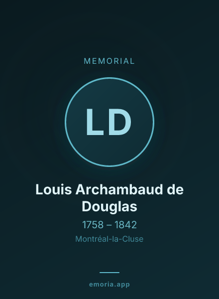 Memorial portrait of Louis Archambaud de Douglas