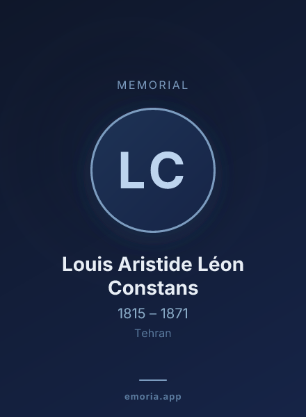 Memorial portrait of Louis Aristide Léon Constans